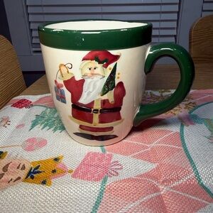 VTG Atico International Christmas holiday Santa Claus large mug